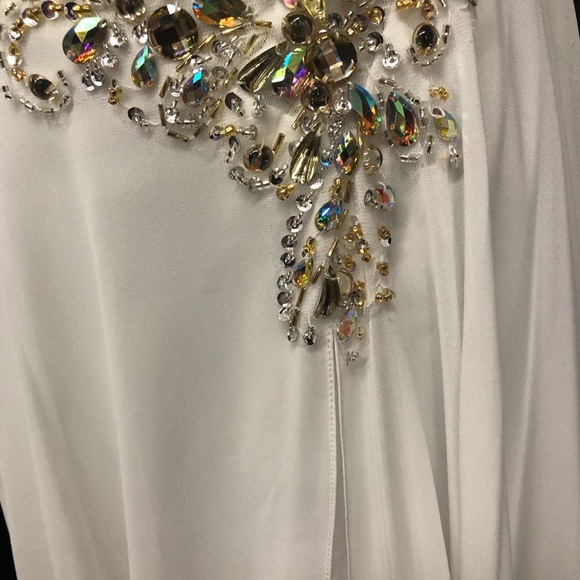 Wow $225 Either strapless or with straps Ivory Size 4 Pageants Gown by Envious - Picture 8 of 16